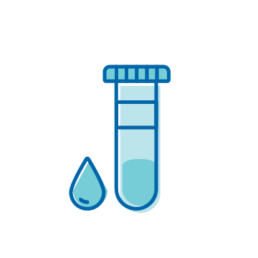 Blood Drop Icon and Test Tube Icon, Blood Tests